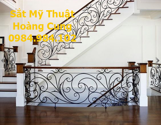 Cầu thang sắt mỹ thuật cao cấp CT23