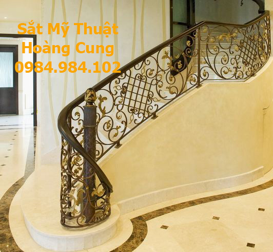 Cầu thang sắt nghệ thuật cao cấp CT04