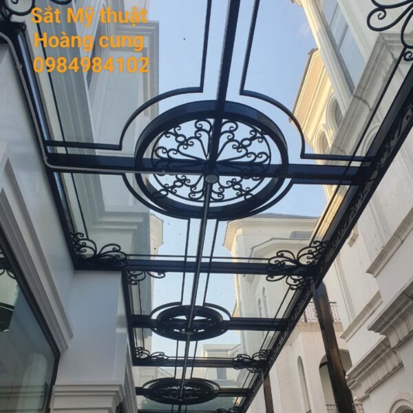 mái kính cường lực sắt mỹ thuật (28)