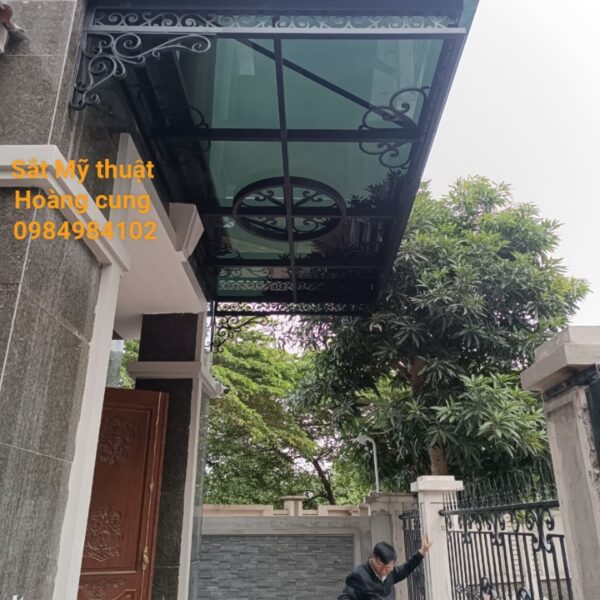 mái kính cường lực sắt mỹ thuật (29)