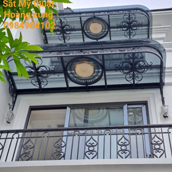 mái kính cường lực sắt mỹ thuật (30)